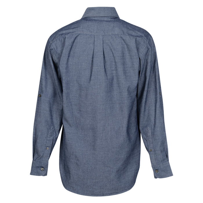 4imprint.com: Chambray Roll Sleeve Double Pocket Shirt - Men's 127451-M