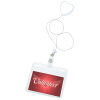 View Image 3 of 3 of Jumbo Retractable Badge Holder with Antimicrobial Additive - 40" Heart - Label