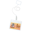 View Image 3 of 3 of Jumbo Retractable Badge Holder with Antimicrobial Additive - 40" Rectangle - Label