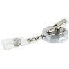 View Image 2 of 3 of Metal Retractable Badge Holder - Alligator Clip - Round - Label