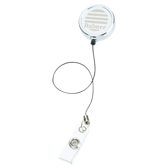 Metal Retractable Badge Holder Slip Clip Round