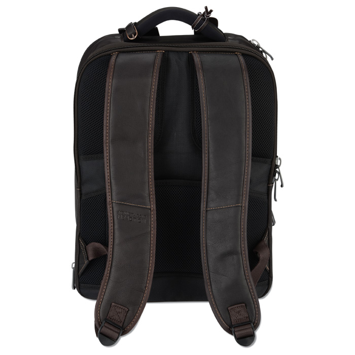 kenneth cole leather laptop backpack