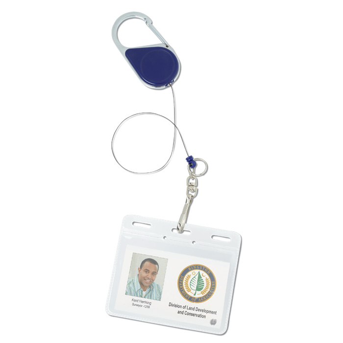 4imprint.com: Heavy Duty Clip On Retractable Badge Holder - Round ...