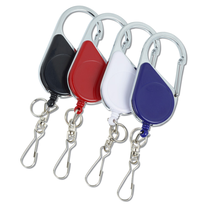 Heavy Duty Clip On Retractable Badge Holder Round