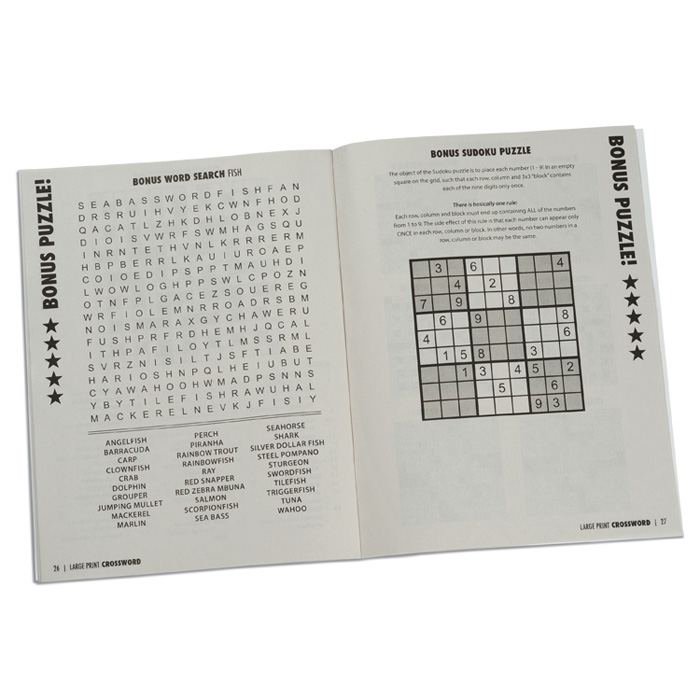 4imprint com: Large Print Crossword Puzzle Book Pencil Volume 2