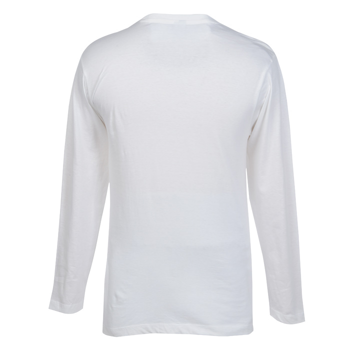 4imprint.com: Ideal Long Sleeve T-Shirt - Men's - White 133801-M-LS-W