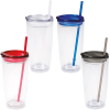 View Image 2 of 3 of Flurry Tumbler with Straw - 20 oz.