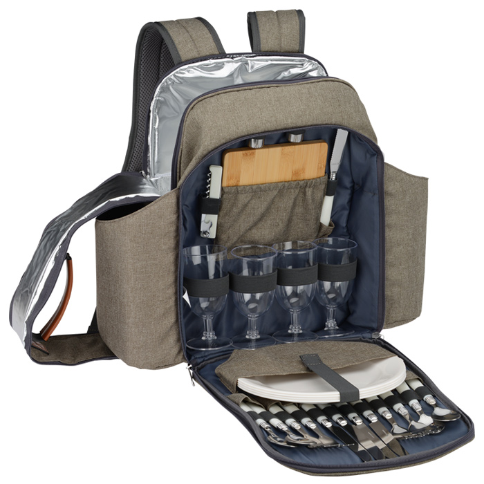 picnic backpack set for 4