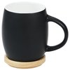View Image 2 of 4 of Hearth Coffee Mug with Wood Lid Coaster - 14 oz. - 24 hr