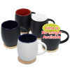 View Image 4 of 4 of Hearth Coffee Mug with Wood Lid Coaster - 14 oz. - 24 hr