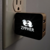 View Image 3 of 6 of 2 Port USB Folding Wall Charger - Light-Up Logo