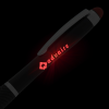 View Image 5 of 5 of Evantide Light-Up Logo Stylus Twist Pen - Black