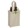 View Image 2 of 2 of Heavyweight Cotton 2 Bottle Wine Tote
