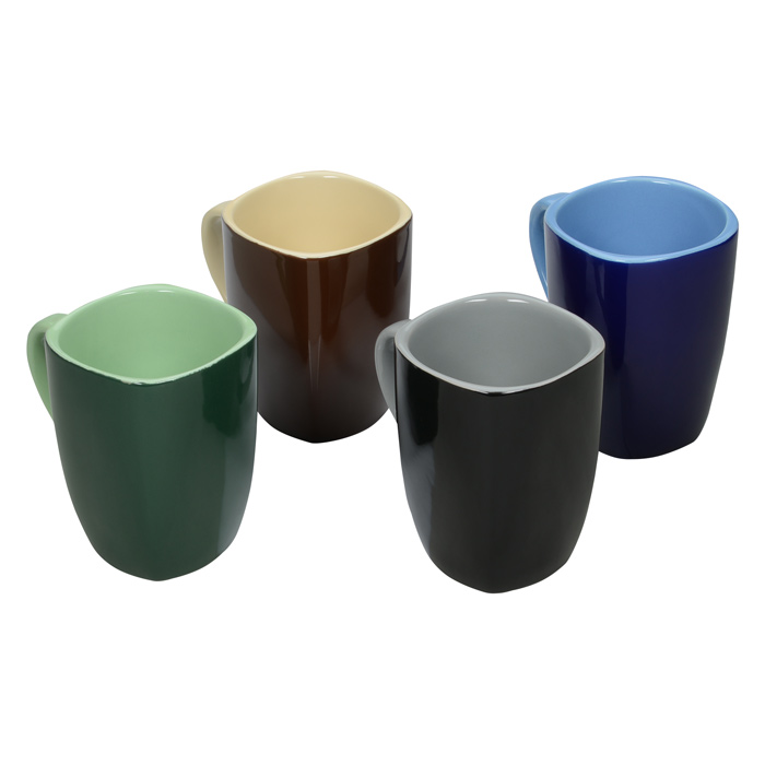 Quadro Ceramic Mug 17 oz. Deep Etch 144419DE