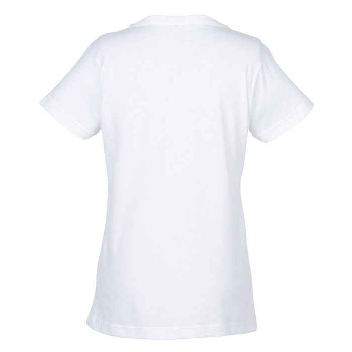 4imprint.com: LAT Fine Jersey V-Neck T-Shirt - Ladies' - White 145065-L ...