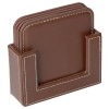 View Image 3 of 4 of Vintage Square Bonded Leather Coaster Set