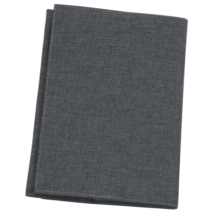 4imprint.com: Gray Line Zippered Notebook 146877