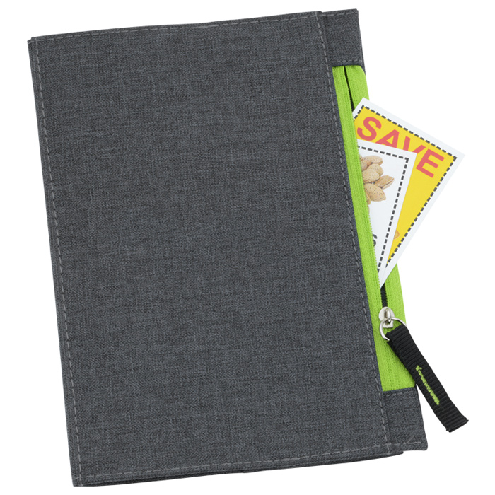Gray Line Zippered Notebook 146877