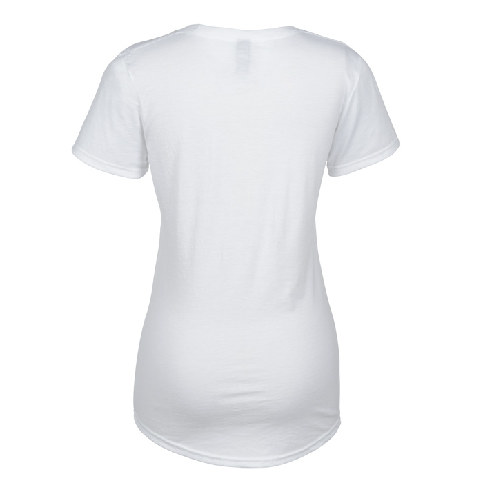 4imprint.com: Gildan Tri-Blend T-Shirt - Ladies' - White - Embroidered ...