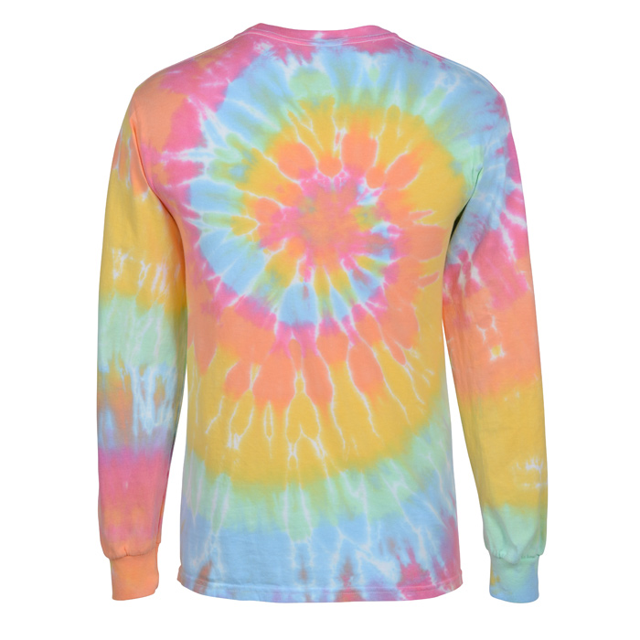 4imprint.com: Tie-Dyed Multicolor Spiral LS T-Shirt 150351