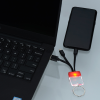 View Image 5 of 6 of Clear View Light-Up Duo Charging Cable Keychain