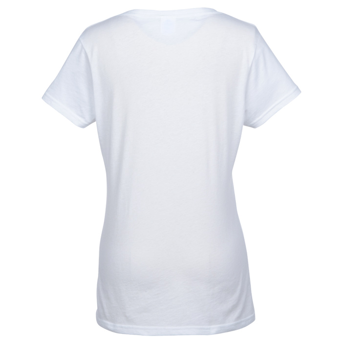 4imprint.com: Team Favorite Blended V-Neck T-Shirt - Ladies' - White ...