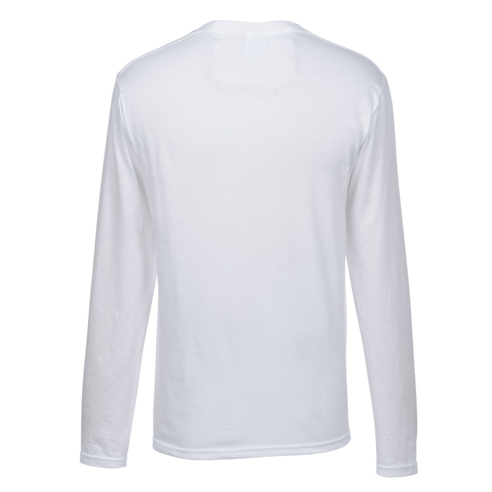4imprint.com: Team Favorite Blended LS T-Shirt - Men's - White 150718-M ...