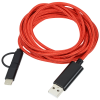 View Image 2 of 7 of Braided 10' Duo Charging Cable