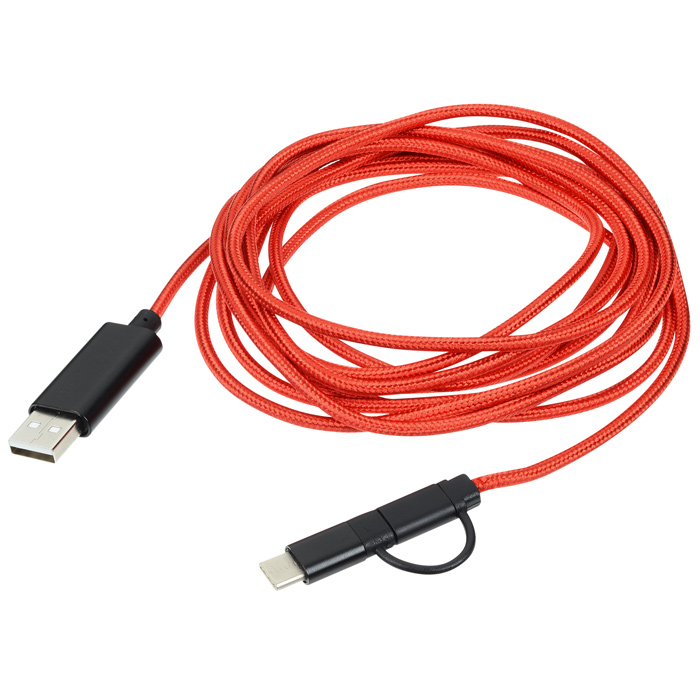 Braided 10' Duo Charging Cable 24 hr 1511231024HR