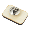 View Image 2 of 2 of Wood Lapel Pin - Rectangle - Full Color