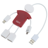 View Image 3 of 6 of TechMate Duo Charging Cable and USB Hub - 24 hr