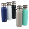 View Image 6 of 6 of Manna Ascend Vacuum Bottle with Wood Lid - 18 oz.