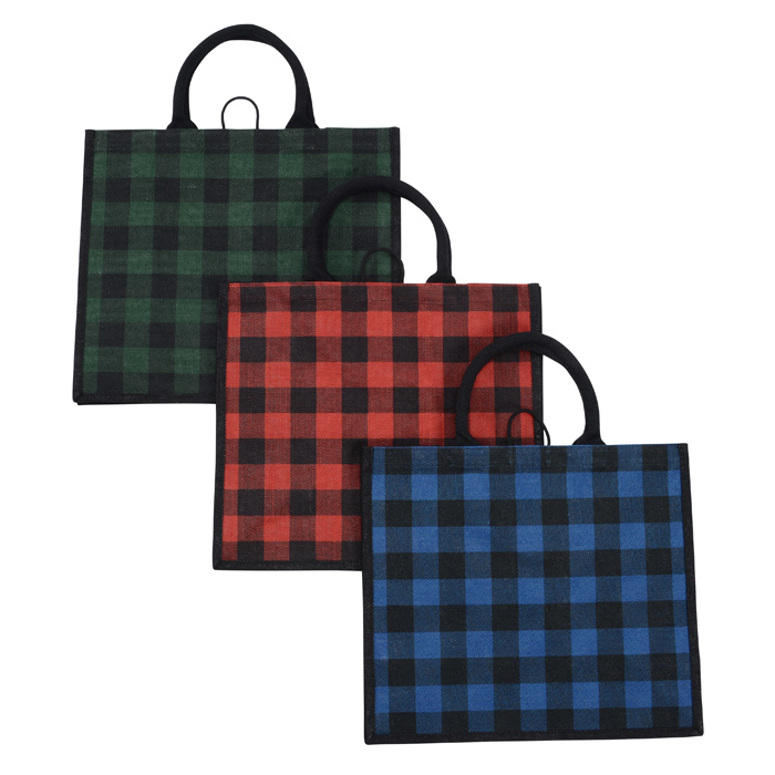 buffalo plaid coach tote