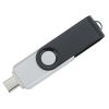 View Image 3 of 5 of Swivel USB-C Drive - Black - 16GB