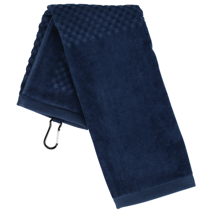 4imprint.com: Trifold Scrubber Golf Towel with Carabiner Clip 157842