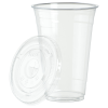 View Image 2 of 2 of Clear Soft Plastic Cup with Lid - 20 oz.