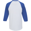 View Image 2 of 3 of Tultex Fine Jersey 3/4 Sleeve Raglan T-Shirt - White