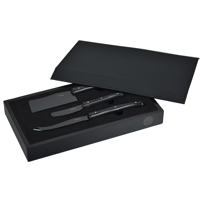 Modena Black Cheese & Serving Set 163943