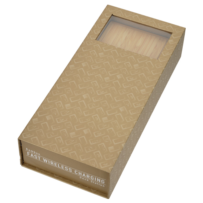 Bamboo Fast Wireless Charging Dock Station 164089