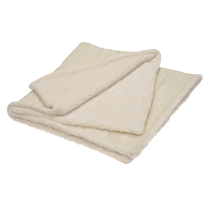 4imprint.com: Cable Knit Plush Sherpa Blanket 164300