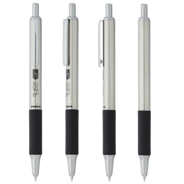 Zebra G402 Stainless Steel Gel Pen 165736
