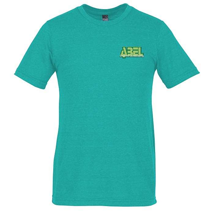Champion Men's Dusted Blue Vintage Dye Tonal Logo Crew-Neck Short Sleeve T-Shirt 