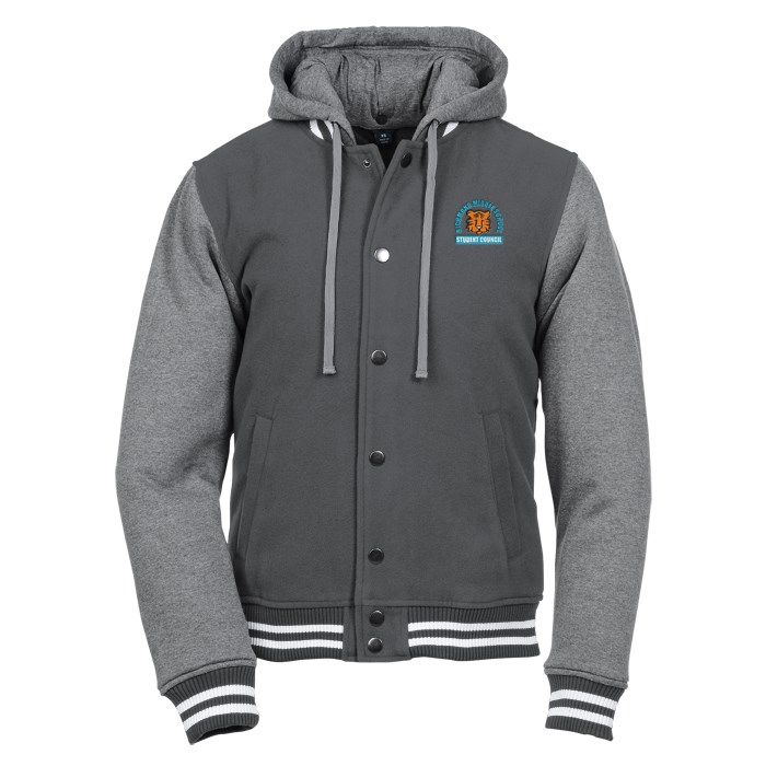 Hooded Letterman Jacket 122942