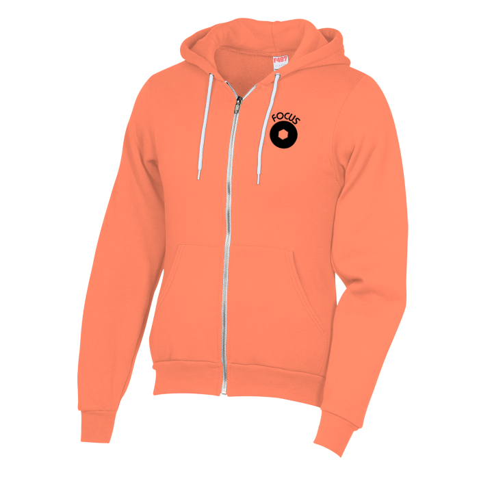 Unisex Fleece Zip Hoodie - Bangin' Apparel Co. Logo (White Logo)