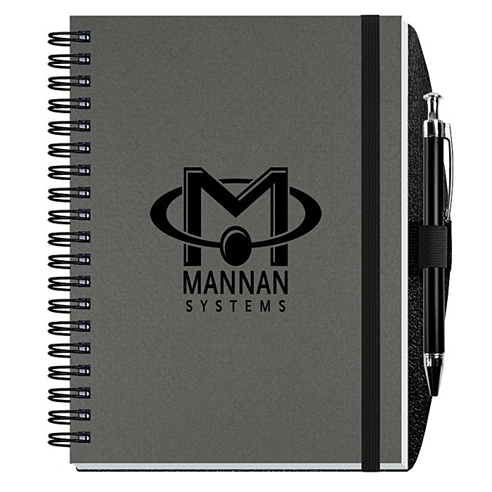 Textured Paperboard Journal with Pen 7" x 5" 50 sheet