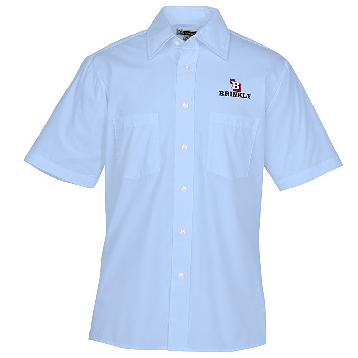 4imprint.com: Two-Pocket Short Sleeve Broadcloth Shirt 107797-M-SS-TP