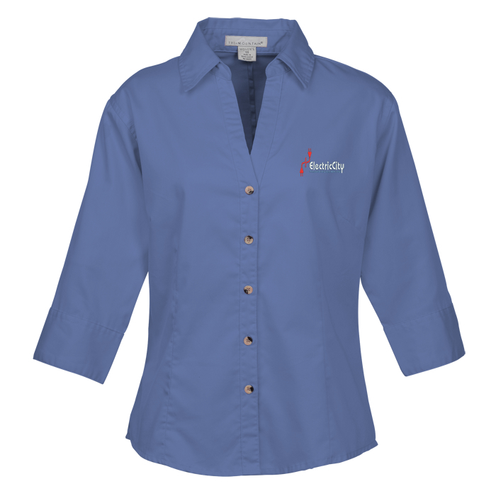 4imprint.com: Affinity Teflon Treated 3/4 Sleeve Shirt - Ladies' 135642 ...