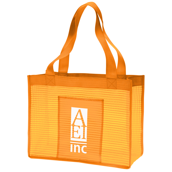 1150~Printed Logo Sheer Shoulder Bag