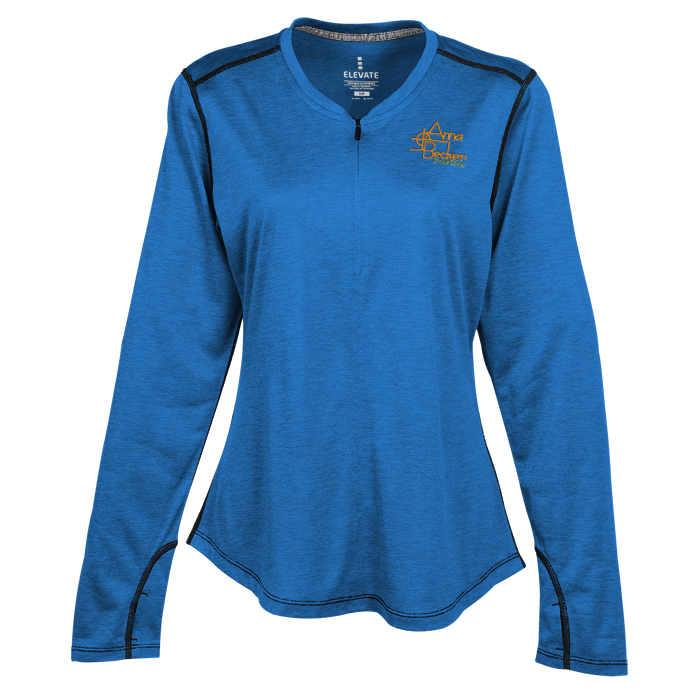 Quadra Performance Long Sleeve 1/4Zip Shirt Ladies