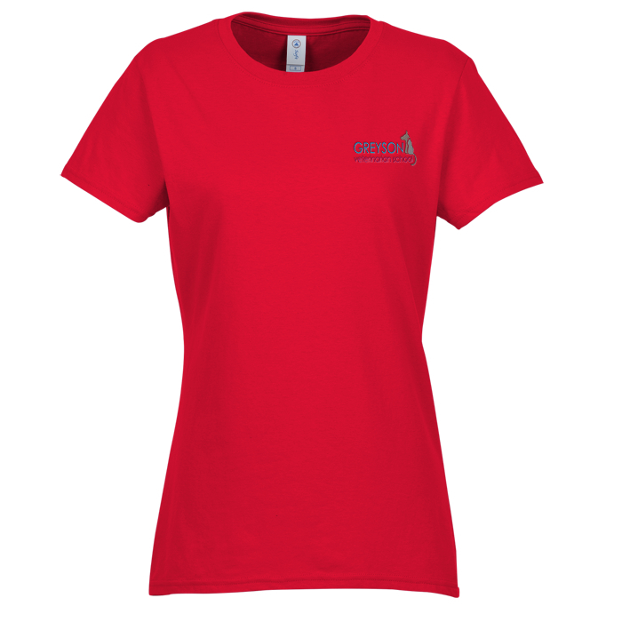 4imprint.com: Soft 4.3 oz. Fitted T-Shirt - Ladies' - Embroidered ...